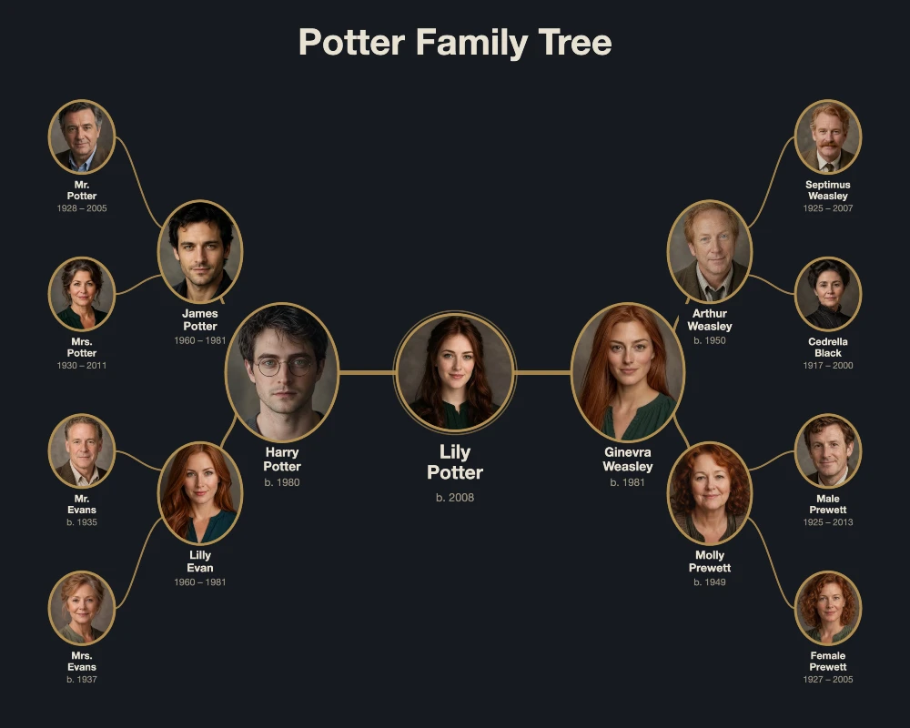 Family Tree canvas with DNA-linked haplogroups